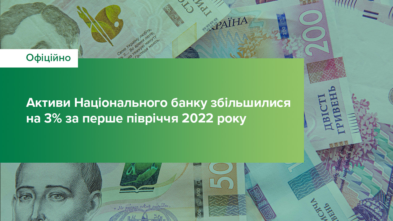 Активи Національного банку збільшилися на 3% за перше півріччя 2022 року