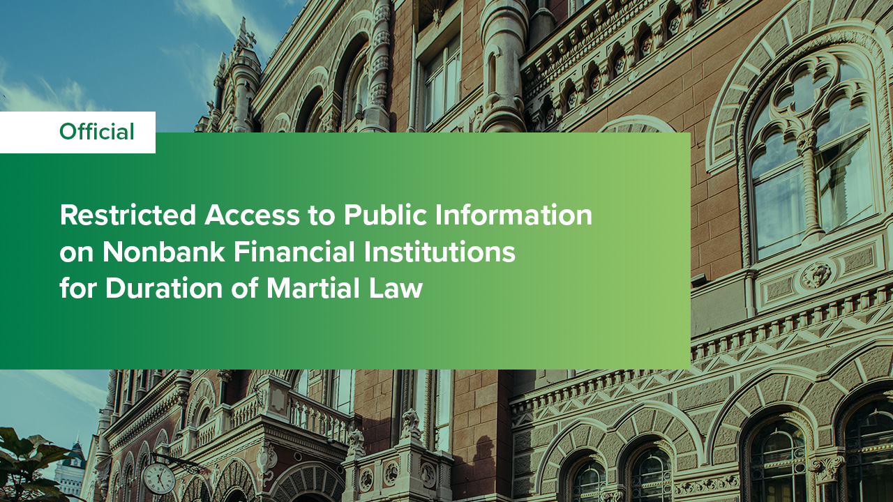 Restricted Access to Public Information on Nonbank Financial Institutions for Duration of Martial Law