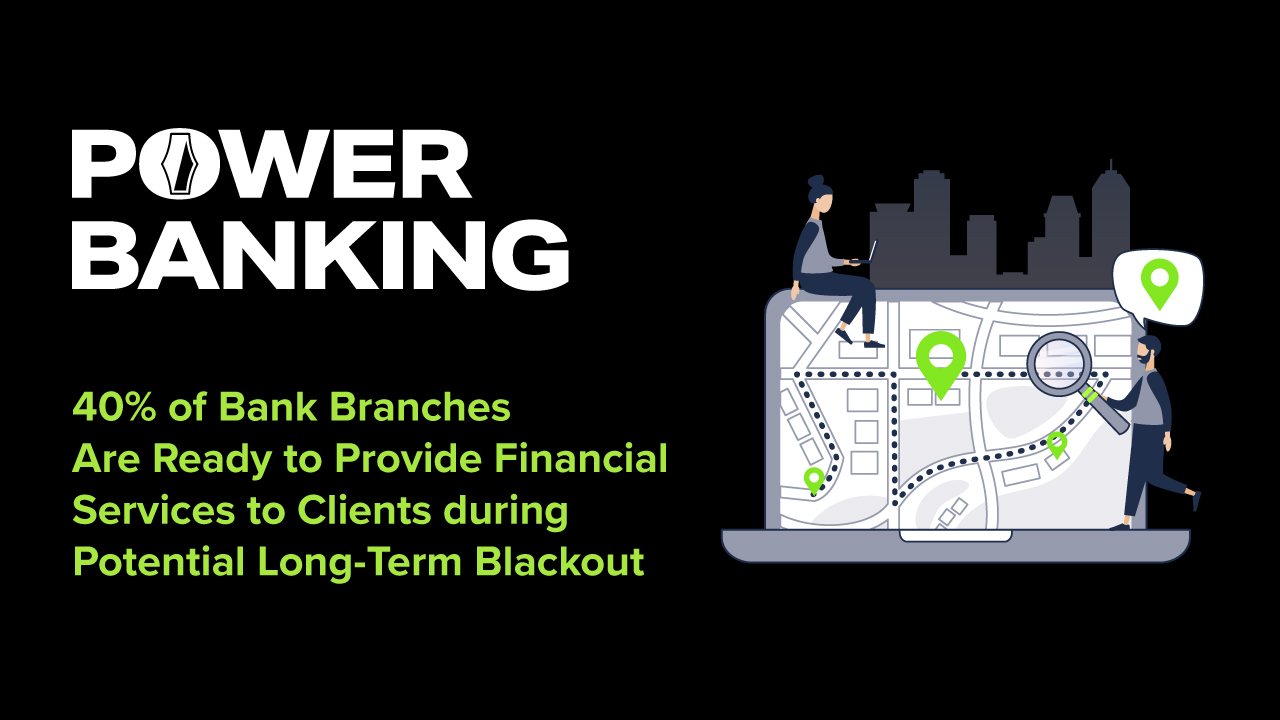 40% of Bank Branches Are Ready to Provide Financial Services to Clients during Potential Long-Term Blackout