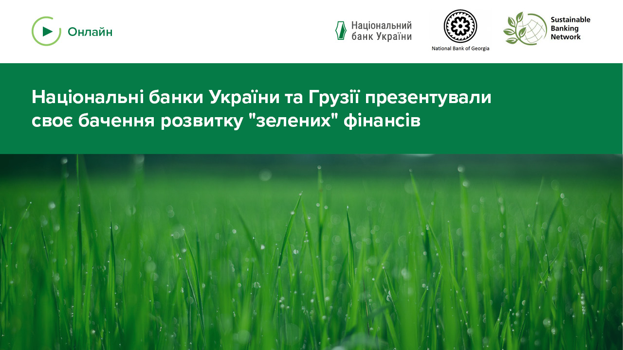 Національні банки України та Грузії презентували своє бачення розвитку "зелених" фінансів під час зустрічі учасників Мережі сталого банкінгу