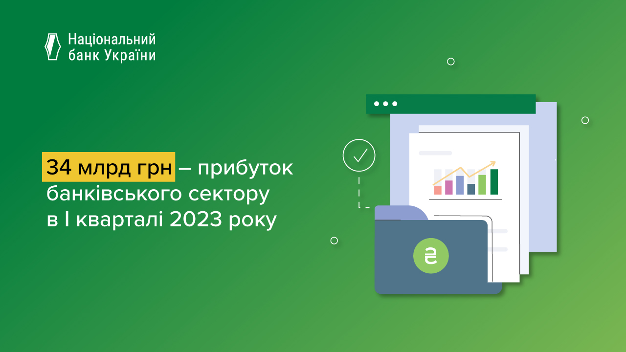Банківський сектор у І кварталі 2023 року отримав 34 млрд грн прибутку