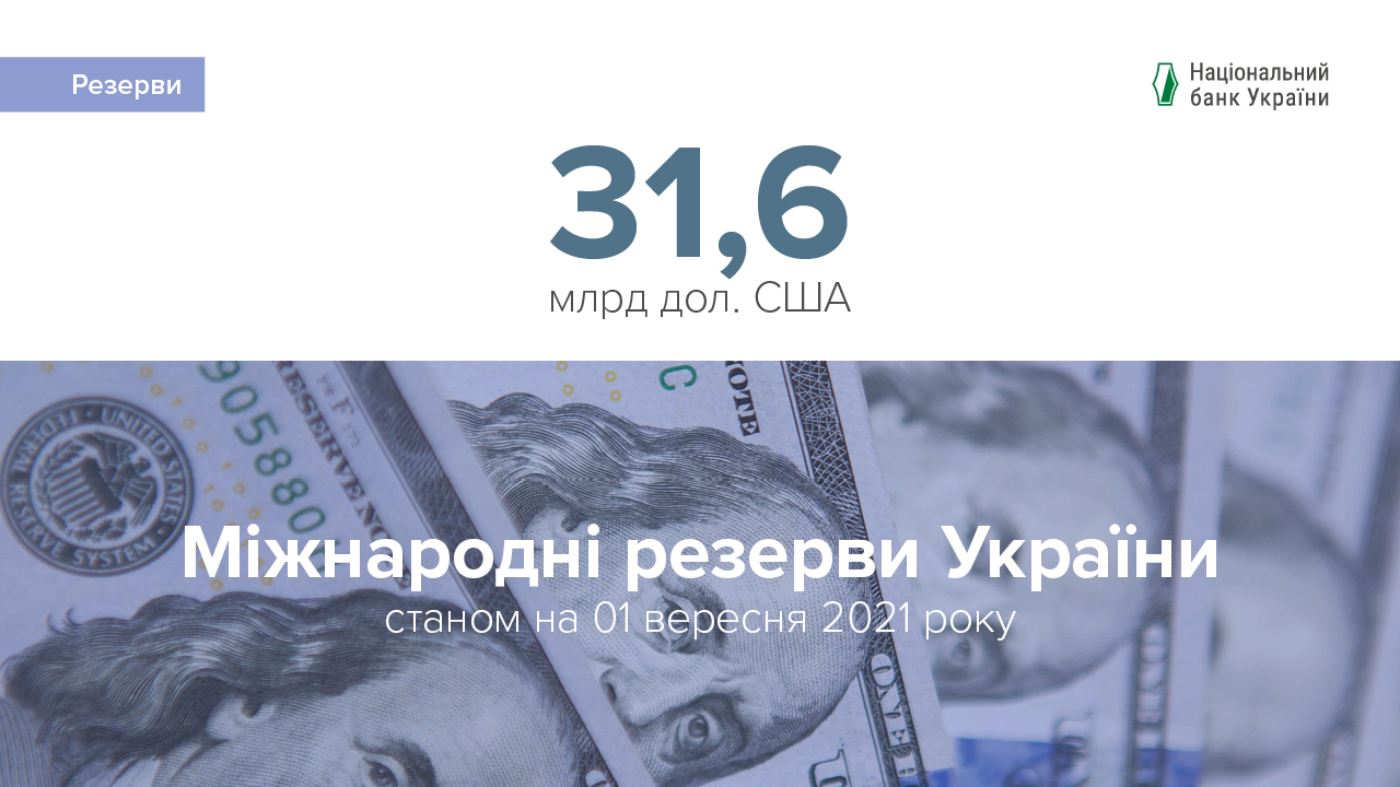 Міжнародні резерви зросли до 31,6 млрд дол. США за підсумками серпня, сягнувши дев'ятирічного максимуму