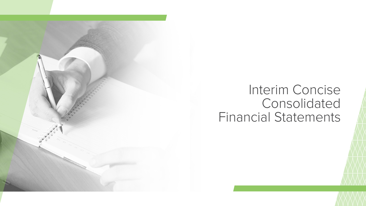 Interim Concise Consolidated Financial Statements for the period ended 30 June 2021