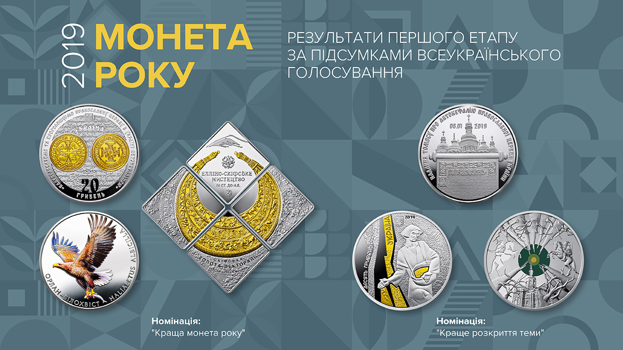 Про підсумки першого етапу конкурсу "Краща монета року України" за 2019 рік