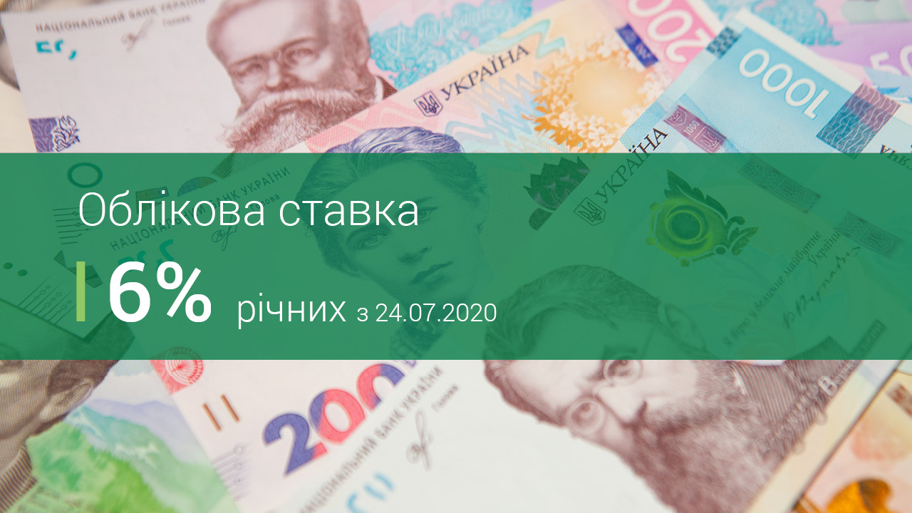 Національний банк України зберіг облікову ставку на рівні 6%