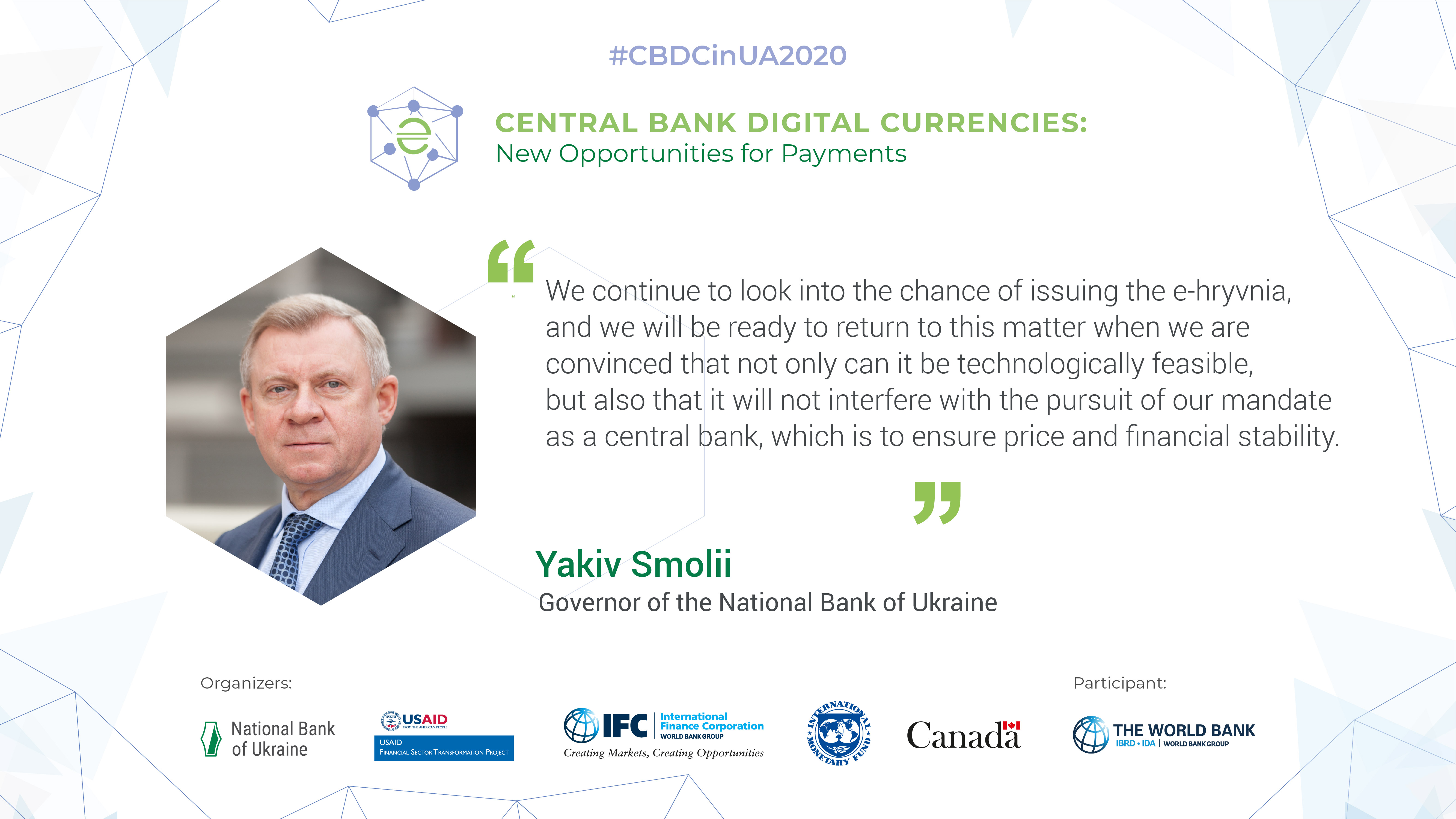 Opening Speech by NBU Governor Yakiv Smolii at the NBU International Conference "Central Bank Digital Currencies: New Opportunities for Payments"
