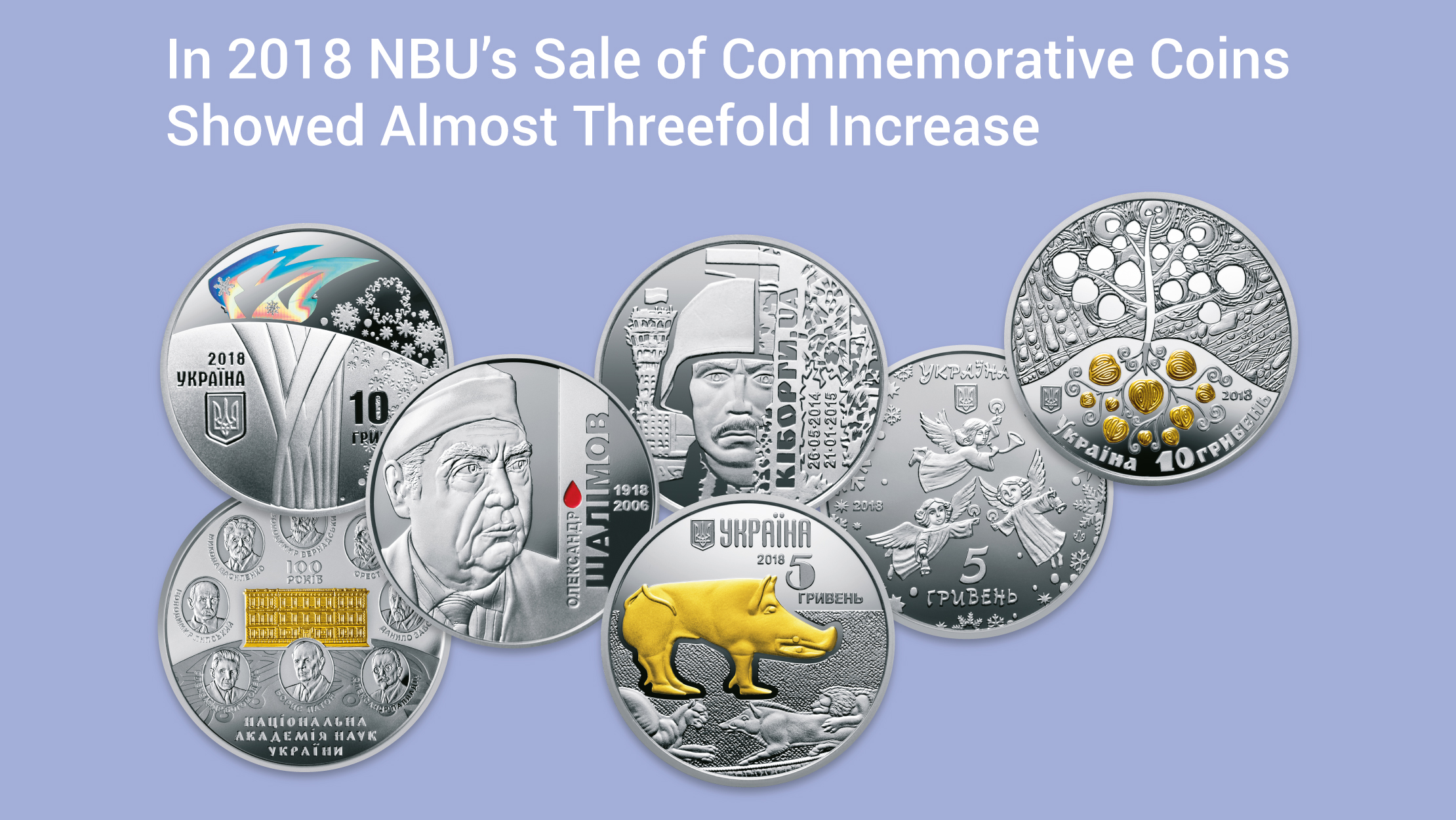 In 2018 NBU’s Sale of Commemorative Coins Showed Almost Threefold Increase