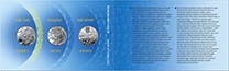 Набір із трьох монет у сувенірній упаковці `Державні символи України` (реверс)